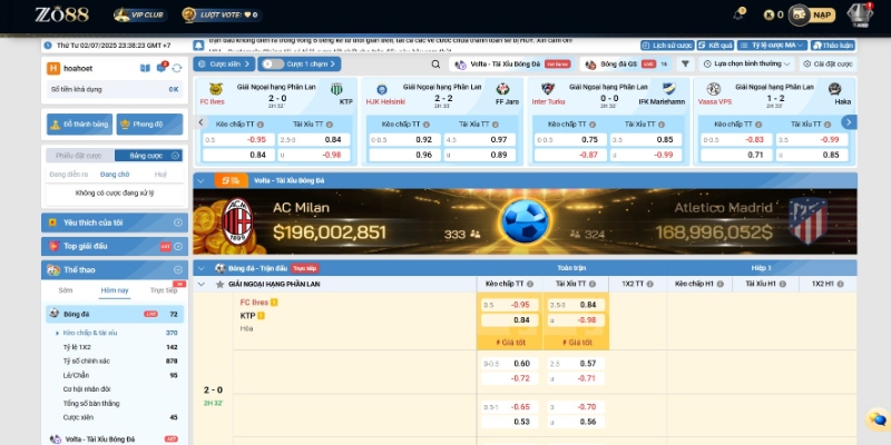 Dự đoán bóng đá chính xác: Bắt kèo thể thao thắng 95% tại ZO88 3 Dự đoán bóng đá chính xác